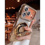 Luxury Diamond Gradient Glitter Ring Case For iPhone