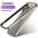 Hybrid Silicone Frame Aluminum Metal Case for iphone