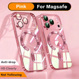 Fashion Plating Magnetic Clear Case For iPhone