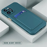 Luxury Soft Silicone Wallet Case For iPhone