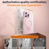 Magnetic Bracket Liquid Silicone Case With Hanging Rope for iphone