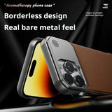 Luxury Leather  Frameless Magnetic Case for iPhone