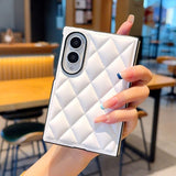 Quilted Leather Phone Case With Pearl Strap for Samsung Z Fold