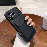 Leather Grain Shockproof Card Holder Kickstand Case for iphone