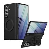 Magnetic Rotating Kickstand Full Hinge Case with  Pen Slot for Samsung