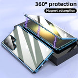 Glossy Metal Magnetic Shockproof All‑in‑One Shell‑Film Case for Samsung