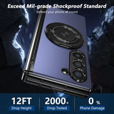Magnetic Shockproof Full‑Cover Case with 360° Rotating Stand for Samsung Z Fold