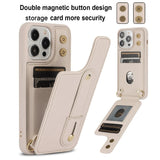 Shockproof Leather Case with Wrist Strap & Card Holder for iphone
