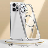 Plating Soft Clear Shockproof Magnetic Case for iphone