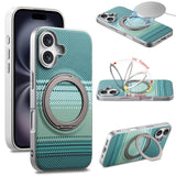Kevlar‑Textured Magnetic Shockproof Stand Case for iphone