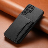 Shockproof Lychee Grain Leather Kickstand Case for Samsung
