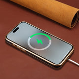 Electroplated Magnetic Leather Case for iphone