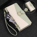 Detachable Crossbody Zipper Wallet Leather Case for iphone