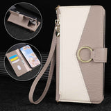 Detachable Crossbody Zipper Wallet Leather Case for iphone