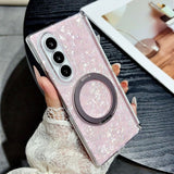 Shell‑Grain Magnetic Rotatable Kickstand Case for Samsung Z Fold