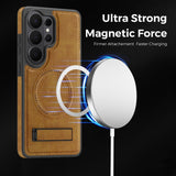 Magnetic Anti-Drop Leather Case with Stand for Samsung