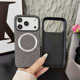Simple Fabric‑Texture Magnetic Case for iphone
