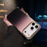 Two-Tone Gradient Starry Glitter Translucent Case for iphone