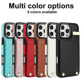 Shockproof Leather Case With Accordion Card Slot for iphone