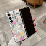 Fashion Painted Flower Case for Samsung Z Fold