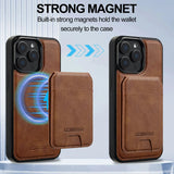 Detachable Magnetic 2-in-1 Leather Card Holder Case for iphone