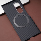Magnetic Carbon‑Fiber Shell‑Film Integrated Case for Samsung Z Fold