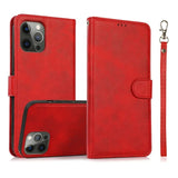 2 in 1 Magnetic Flip Leather Detachable Wallet Case for iphone