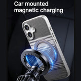 Kevlar‑Textured Magnetic Shockproof Stand Case for iphone