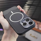 Magnetic Anti-Drop Strip Textured Case for iphone