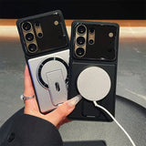 Luxury Invisible Kickstand Magnetic Case for Samsung