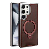 Magnetic Rotating Bracket Luxury Leather Case for Samsung