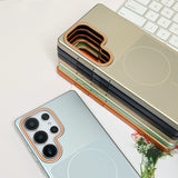 Ultra‑Thin Soft‑Touch Metallic Paint Magnetic Case for Samsung