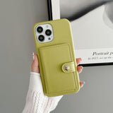 Leather Card Holder Wallet Case for iphone