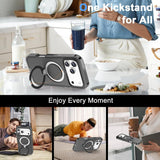 Magnetic Shockproof Matte All‑in‑One Case With stand for iphone