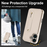 Shockproof Leather Case with Wrist Strap & Card Holder for iphone