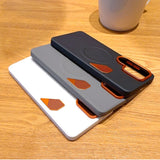 Ventilated Heat Dissipation Magnetic Leather Case for Samsung