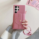 Shockproof Leather Case with Multi‑Function Card Holder for Samsung