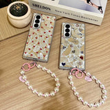 Premium Feather‑Grain Heart Case for Samsung Z Fold