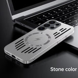 Hollow Back Plating Heat Dissipation Magnetic Case for Samsung