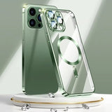 Plating Soft Clear Shockproof Magnetic Case for iphone