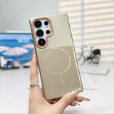 Ultra‑Thin Soft‑Touch Metallic Paint Magnetic Case for Samsung