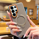 Magnetic Diamond Texture Kickstand Case for Samsung