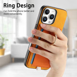 Magnetic Wallet Ring Kickstand Case for iphone