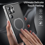 Metal Magnetic Bracket Case‑Film Full‑Cover Case for Samsung