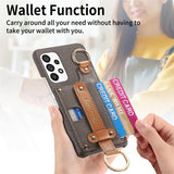 Shockproof Litchi Grain Wrist Strap Case for Samsung