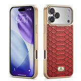 Magnetic Electroplated Snake Skin Pattern Case for iphone