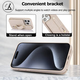 Shockproof Leather Case with Wrist Strap & Card Holder for iphone