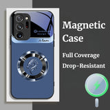 Dragon Head Pattern Magnetic Anti-Drop Liquid Glass Case for Samsung