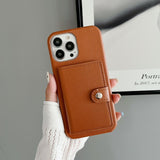 Leather Card Holder Wallet Case for iphone