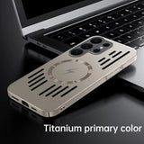 Hollow Back Plating Heat Dissipation Magnetic Case for Samsung